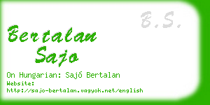 bertalan sajo business card