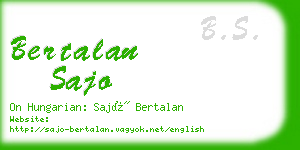 bertalan sajo business card